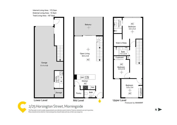 Floorplan of Homely townhouse listing, 2/25 Horsington Street, Morningside QLD 4170