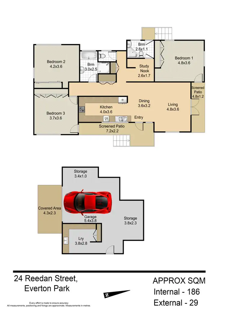 Floorplan of Homely house listing, 24 Reedan Street, Everton Park QLD 4053