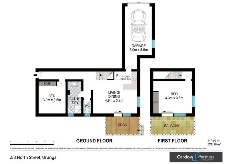 Floorplan of Homely unit listing, 2/3 North Street, Urunga NSW 2455