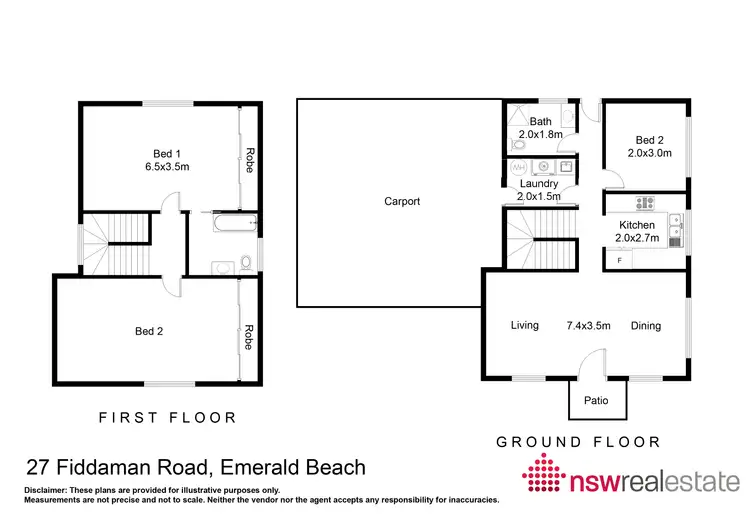 Floorplan of Homely house listing, 27 Fiddaman Road, Emerald Beach NSW 2456