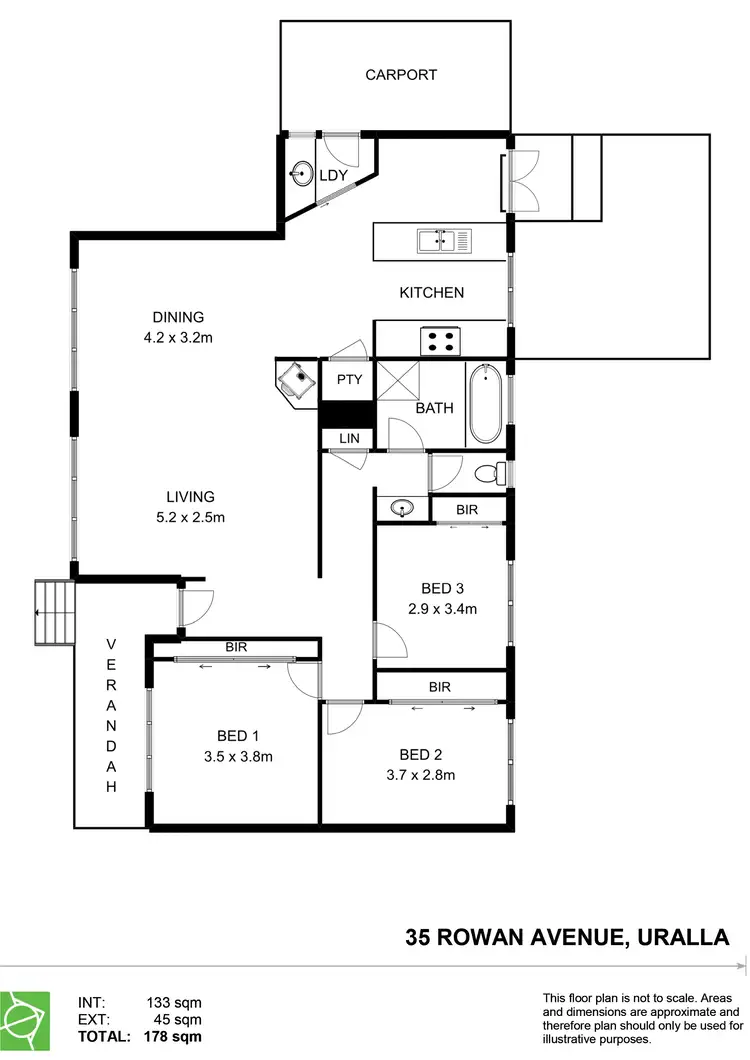 Floorplan of Homely house listing, 35 Rowan Avenue, Uralla NSW 2358