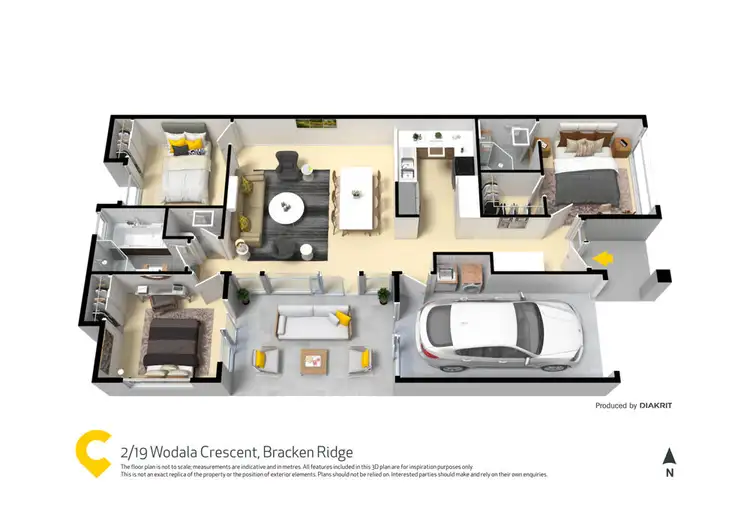Floorplan of Homely semi-detached listing, 2/19 Wodala Crescent, Bracken Ridge QLD 4017
