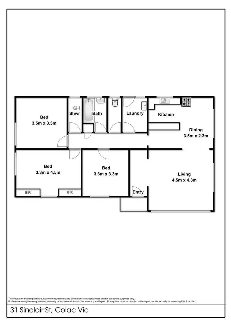 Floorplan of Homely house listing, 31 Sinclair Street, Colac VIC 3250