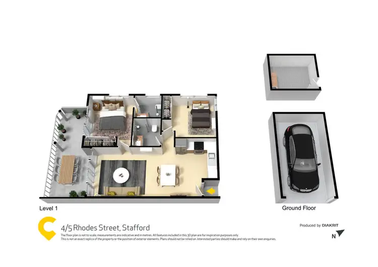 Floorplan of Homely unit listing, 4/5 Rhodes Street, Stafford QLD 4053