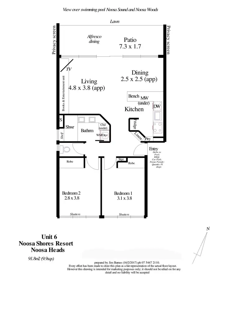 Floorplan of Homely unit listing, 6/86 Noosa Parade, Noosa Heads QLD 4567