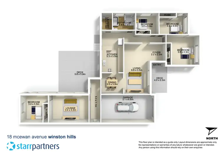 Floorplan of Homely house listing, 18 McEwan Avenue, Winston Hills NSW 2153