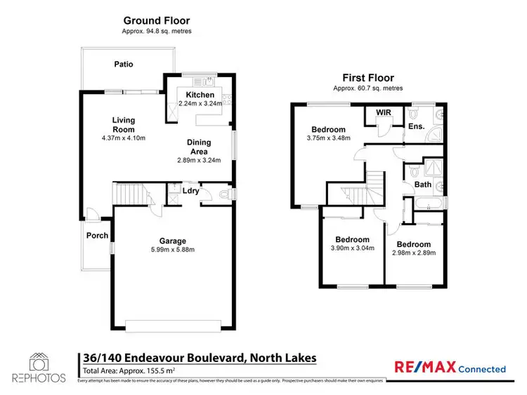 Floorplan of Homely townhouse listing, 36/140 Endeavour Boulevard, North Lakes QLD 4509
