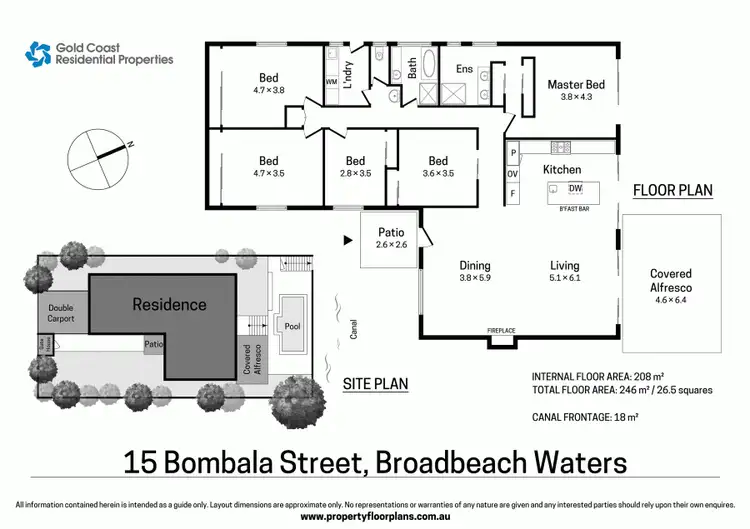 Floorplan of Homely house listing, 15 Bombala Street, Broadbeach Waters QLD 4218