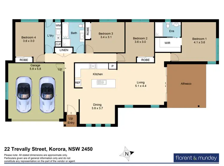 Floorplan of Homely house listing, 22 Trevally St, Korora NSW 2450
