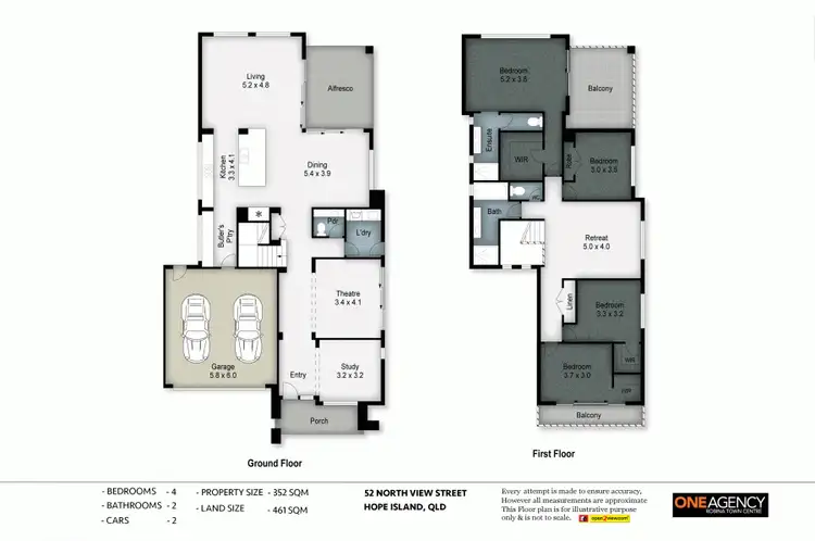 Floorplan of Homely house listing, 52 North View Street, Hope Island QLD 4212