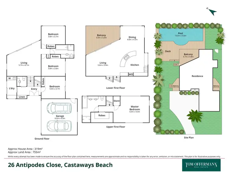 Floorplan of Homely house listing, 26 Antipodes Close, Castaways Beach QLD 4567