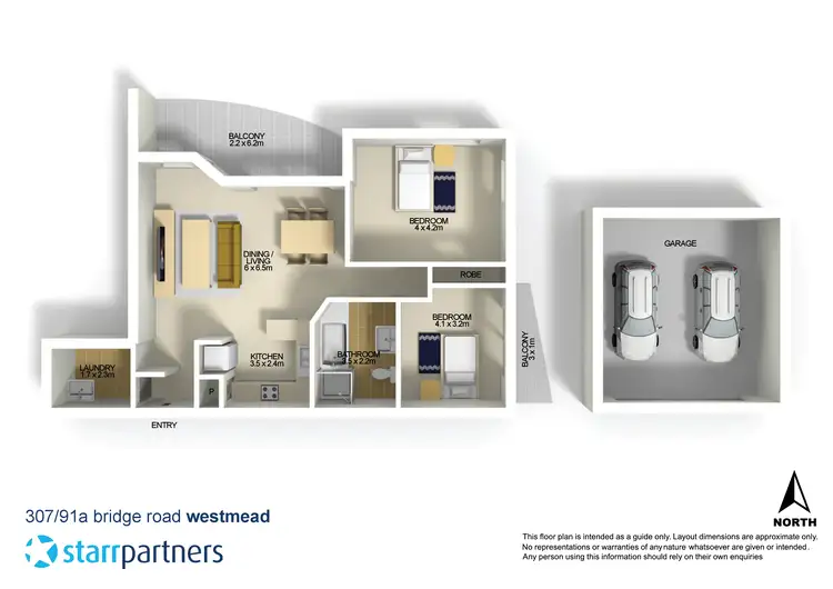Floorplan of Homely unit listing, 307/91a Bridge Road, Westmead NSW 2145