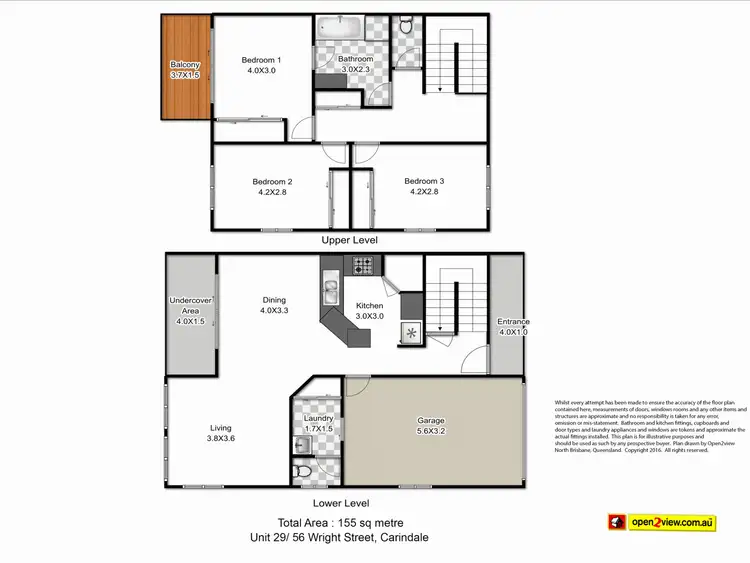 Floorplan of Homely townhouse listing, 29/56 Wright Street, Carindale QLD 4152