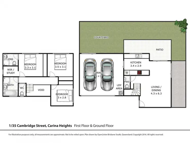 Floorplan of Homely townhouse listing, 1/35 Cambridge Street, Carina Heights QLD 4152
