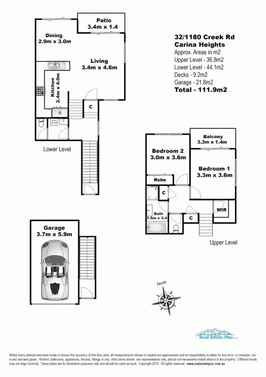 Floorplan of Homely townhouse listing, 32/1180 Creek Rd, Carina Heights QLD 4152
