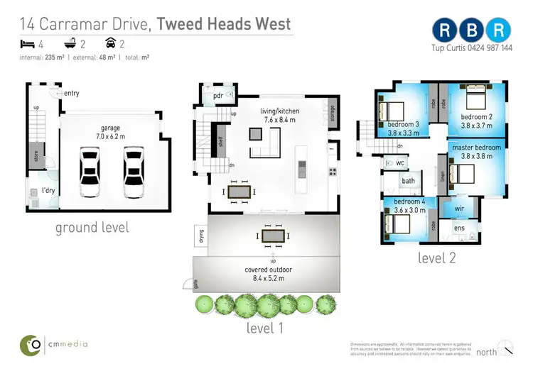 Floorplan of Homely house listing, 14 Carramar Drive, Tweed Heads West NSW 2485