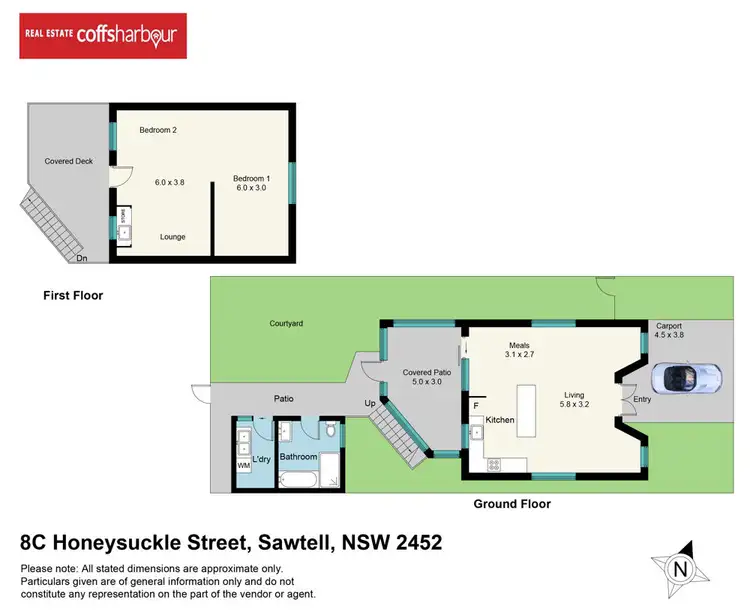 Floorplan of Homely villa listing, 1/8 Honeysuckle Street, Sawtell NSW 2452