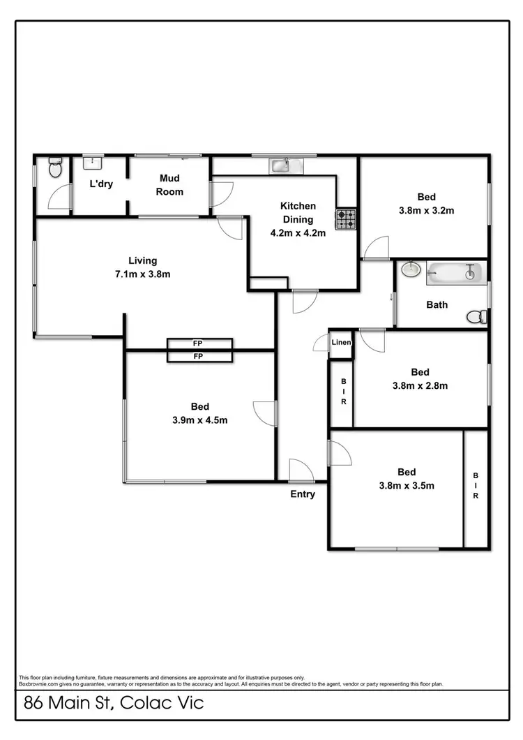 Floorplan of Homely house listing, 86 Main Street, Elliminyt VIC 3250