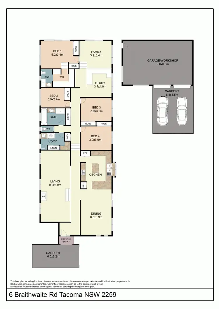 Floorplan of Homely house listing, 6 Braithwaite Road, Tacoma NSW 2259