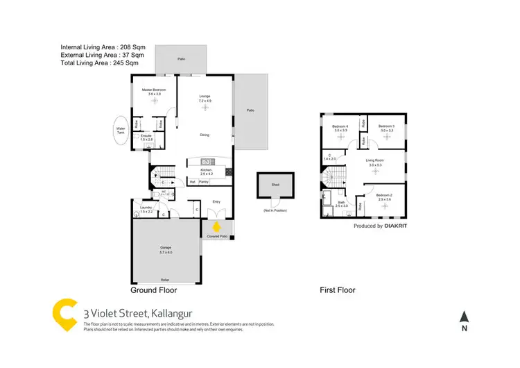 Floorplan of Homely house listing, 3 Violet Street, Kallangur QLD 4503