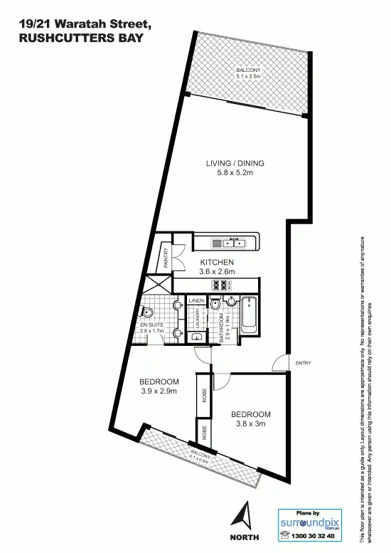 Floorplan of Homely apartment listing, 19/21 Waratah Street, Rushcutters Bay NSW 2011