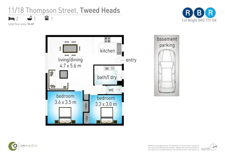 Floorplan of Homely unit listing, 11/18 Thomson Street, Tweed Heads NSW 2485