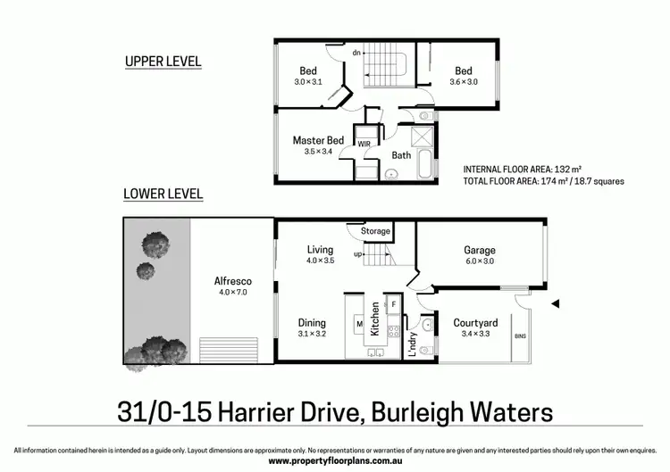 Floorplan of Homely townhouse listing, 31/9-15 Harrier Drive, Burleigh Waters QLD 4220