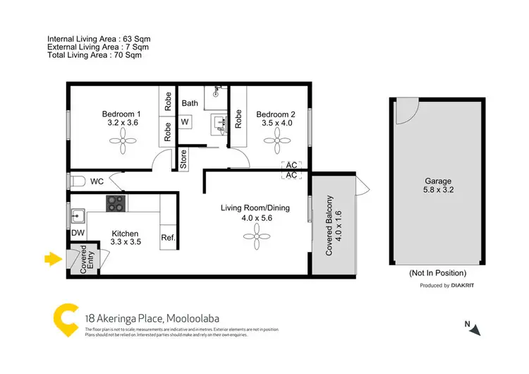 Floorplan of Homely unit listing, 2/18 Akeringa Place, Mooloolaba QLD 4557
