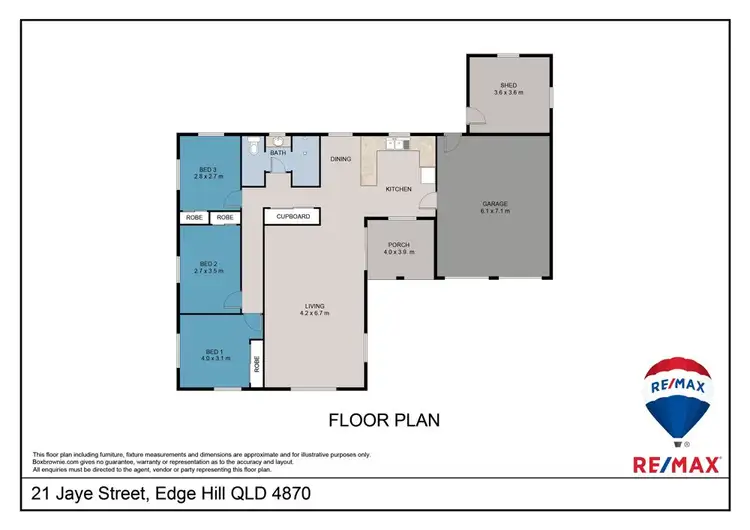 Floorplan of Homely house listing, 21 Jaye Street, Edge Hill QLD 4870