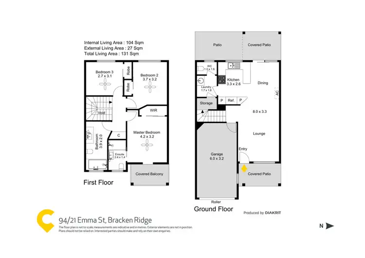 Floorplan of Homely townhouse listing, 94/21 Emma Street, Bracken Ridge QLD 4017