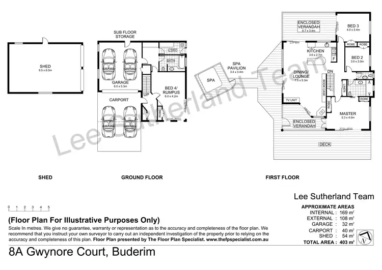 Floorplan of Homely house listing, 8a Gwynore Ct, Buderim QLD 4556