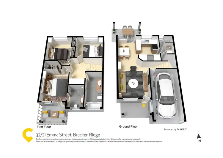 Floorplan of Homely townhouse listing, 32/21 Emma Street, Bracken Ridge QLD 4017