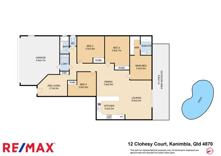 Floorplan of Homely house listing, 12 Clohesy Court, Kanimbla QLD 4870