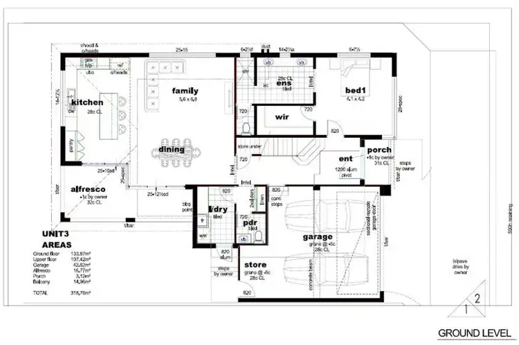 Floorplan of Homely townhouse listing, 3/29 Comer Street, Como WA 6152