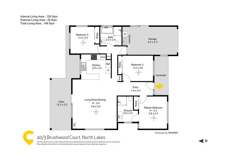 Floorplan of Homely villa listing, 40/3 Brushwood Court, Mango Hill QLD 4509