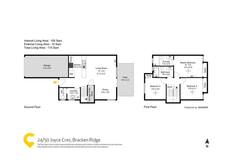 Floorplan of Homely townhouse listing, 24/50 Joyce Cresent, Bracken Ridge QLD 4017
