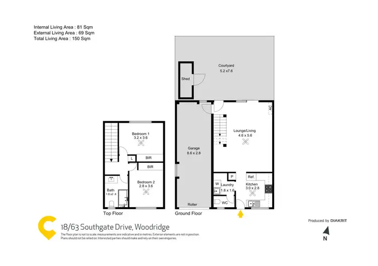 Floorplan of Homely townhouse listing, zz18/63 Southgate Drive, Woodridge QLD 4114