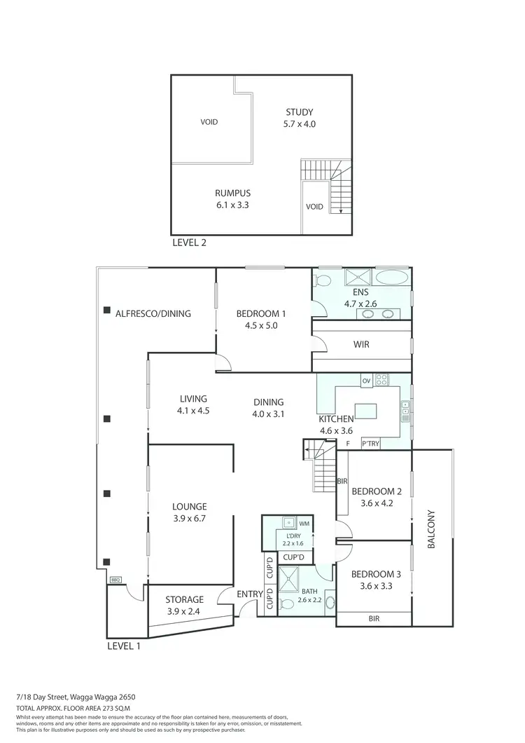 Floorplan of Homely house listing, 7/18 Day Street, Wagga Wagga NSW 2650
