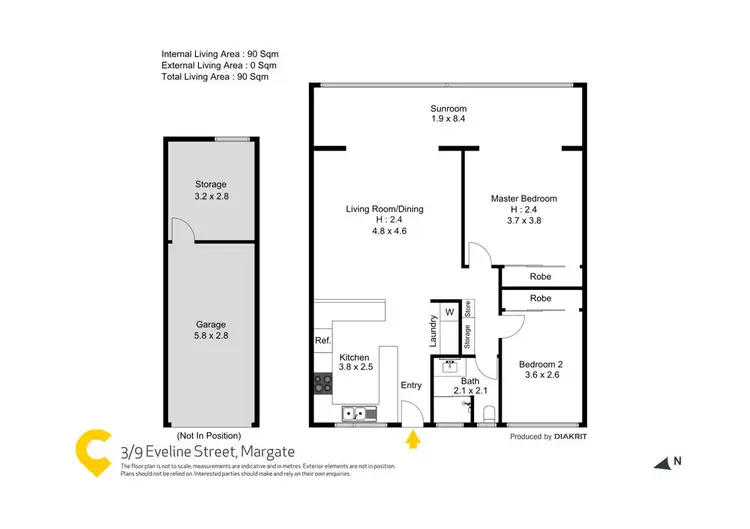 Floorplan of Homely unit listing, 3/9 Eveline Street, Margate QLD 4019