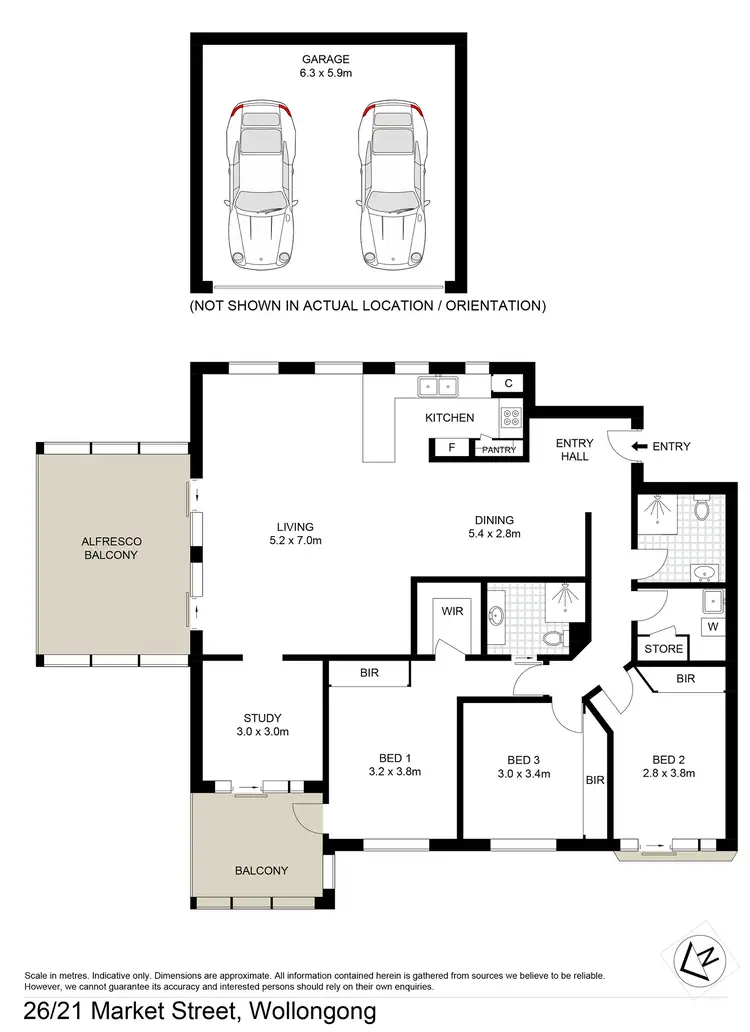 Floorplan of Homely apartment listing, 26/21 Market, Wollongong NSW 2500