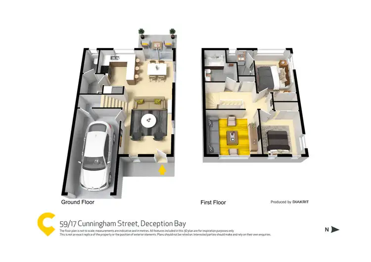 Floorplan of Homely townhouse listing, 59/17 Cunningham Street, Deception Bay QLD 4508