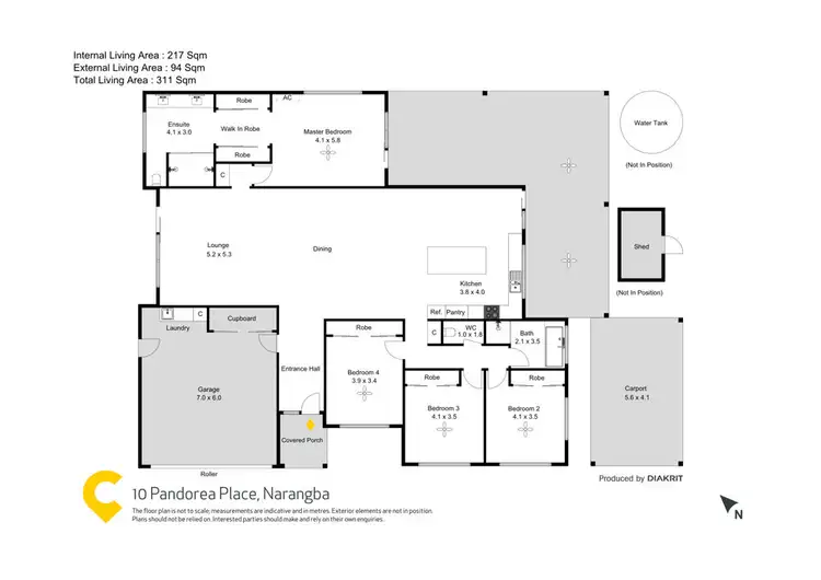 Floorplan of Homely house listing, 10 Pandorea Place, Narangba QLD 4504