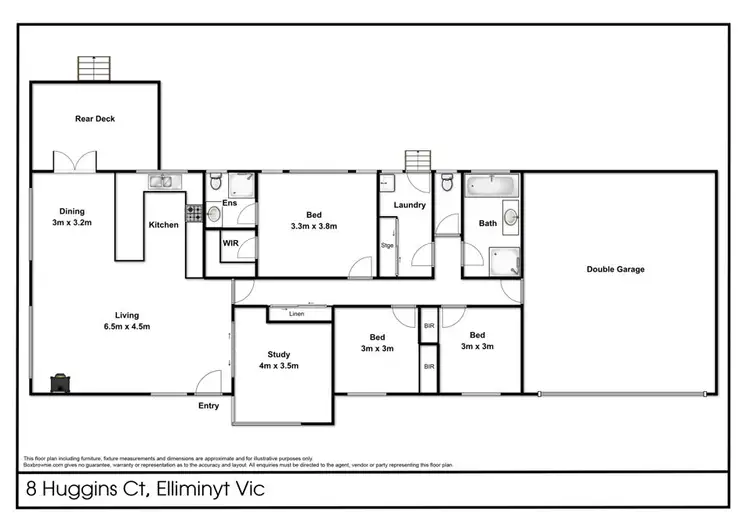 Floorplan of Homely house listing, 8 Huggins Court, Elliminyt VIC 3250