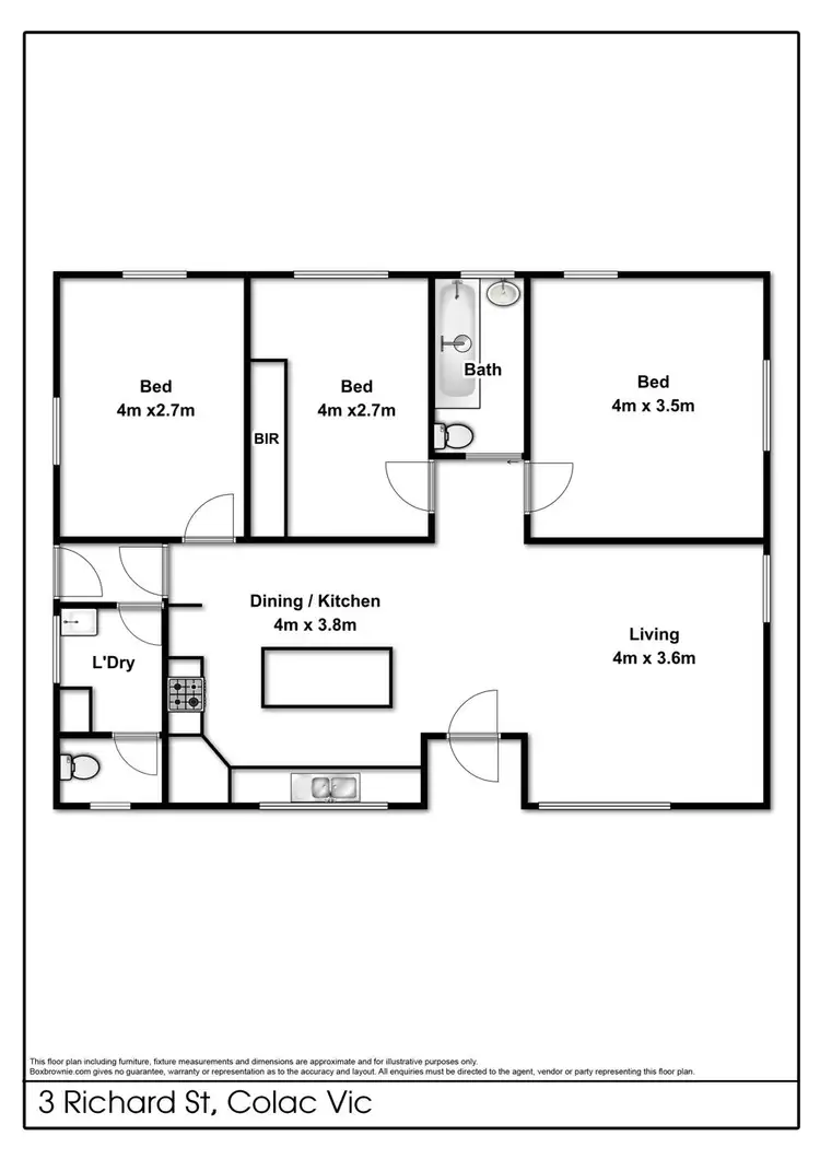 Floorplan of Homely house listing, 3 Richard Street, Colac VIC 3250