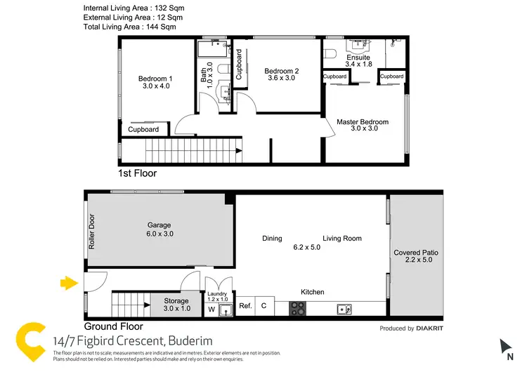 Floorplan of Homely townhouse listing, 14/7 Figbird Crescent, Buderim QLD 4556
