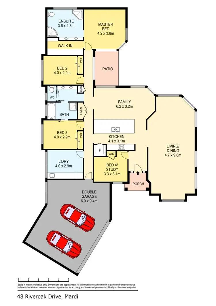 Floorplan of Homely house listing, 48 Riveroak Drive, Mardi NSW 2259