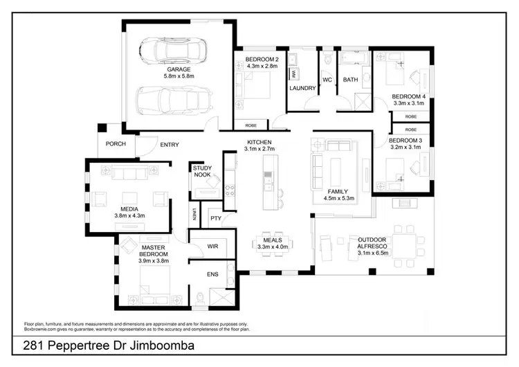 Floorplan of Homely house listing, 281 Peppertree St, Jimboomba QLD 4280
