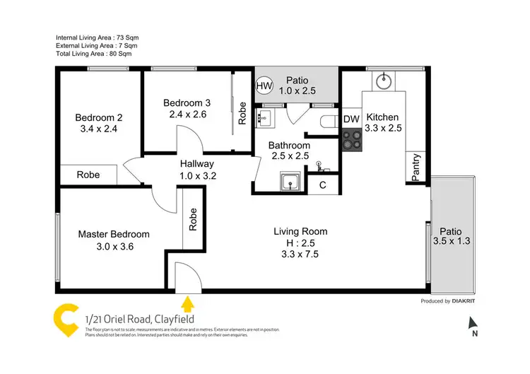 Floorplan of Homely unit listing, 1/21 Oriel Road, Clayfield QLD 4011