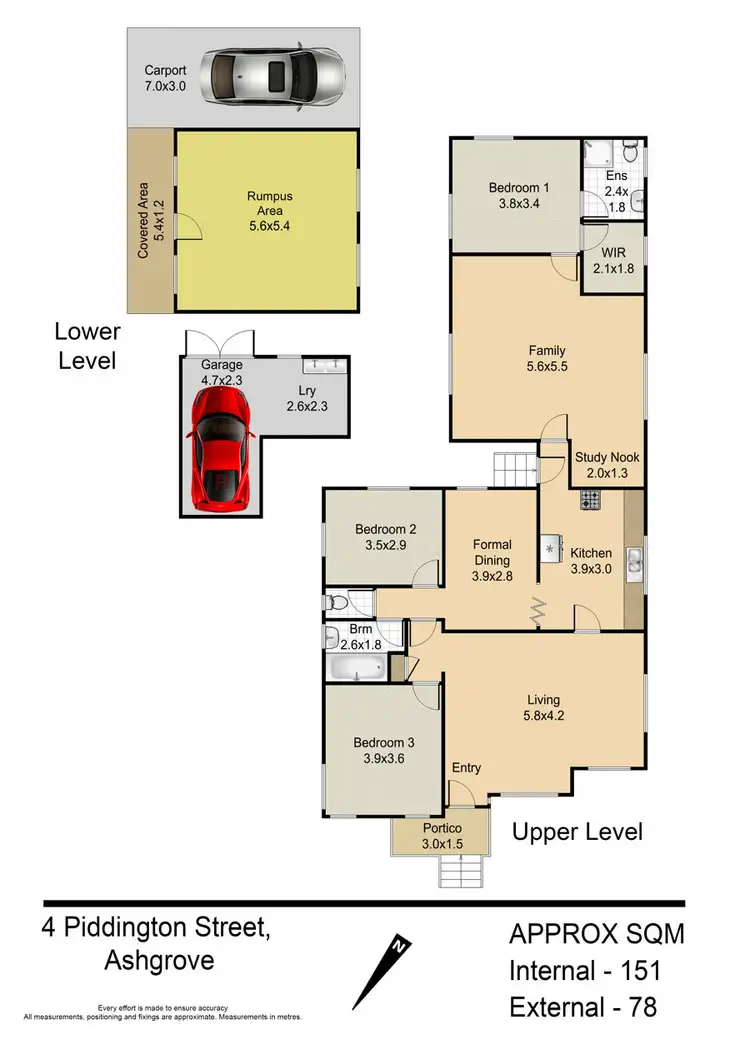 Floorplan of Homely house listing, 4 Piddington Street, Ashgrove QLD 4060
