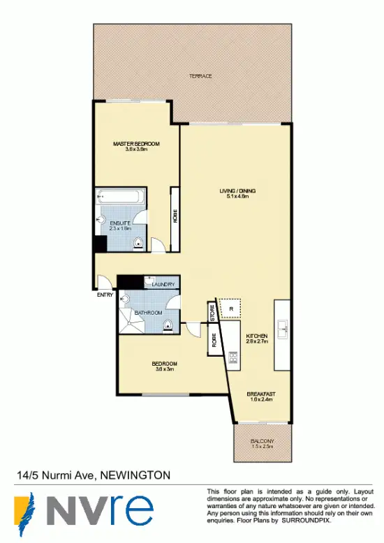 Floorplan of Homely unit listing, 14/5 Nurmi Avenue, Newington NSW 2127